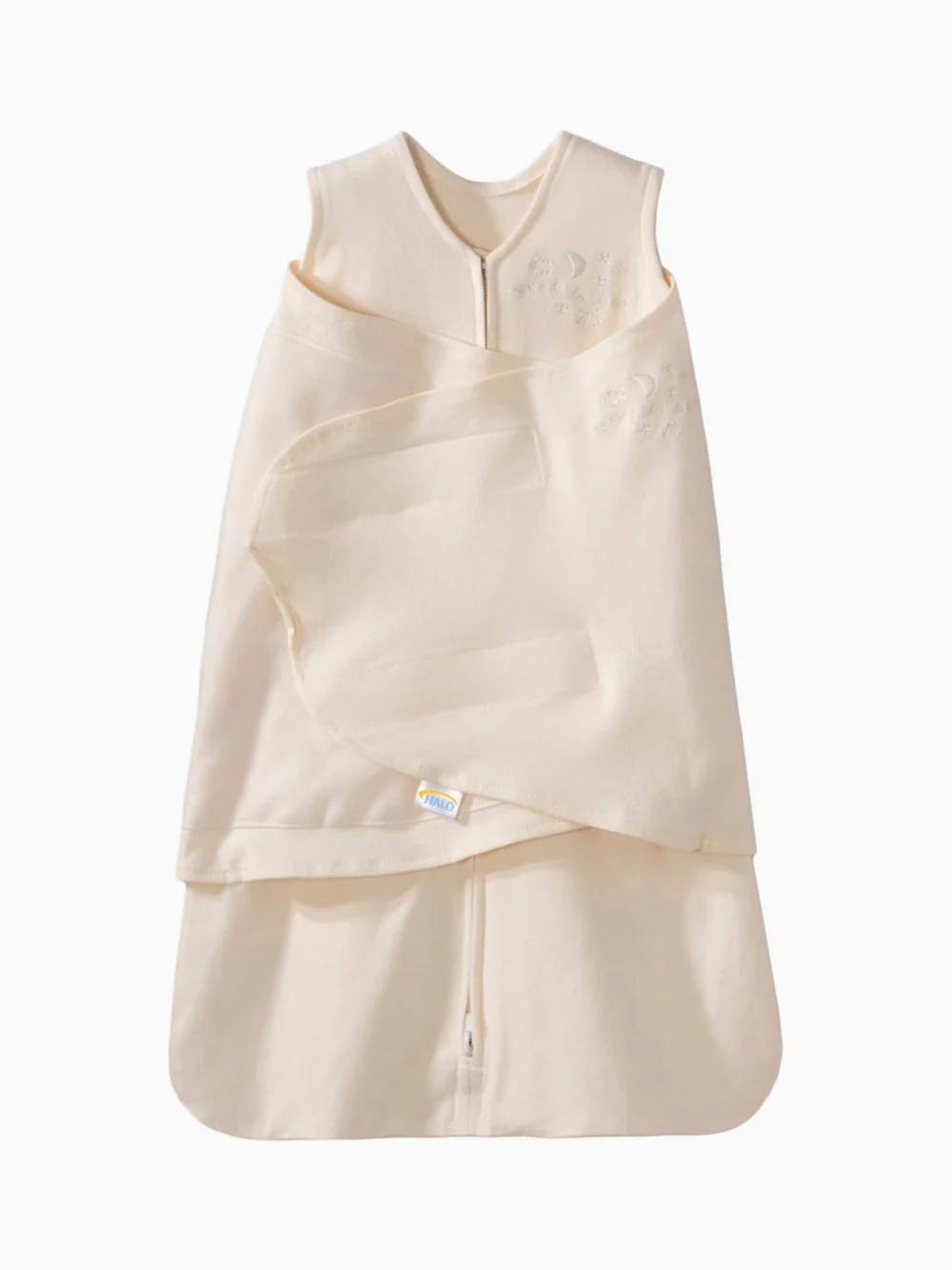 Halo Cream Sleep Sack Swaddle with Wrap-Style Front Size NB - Picture 1 of 5